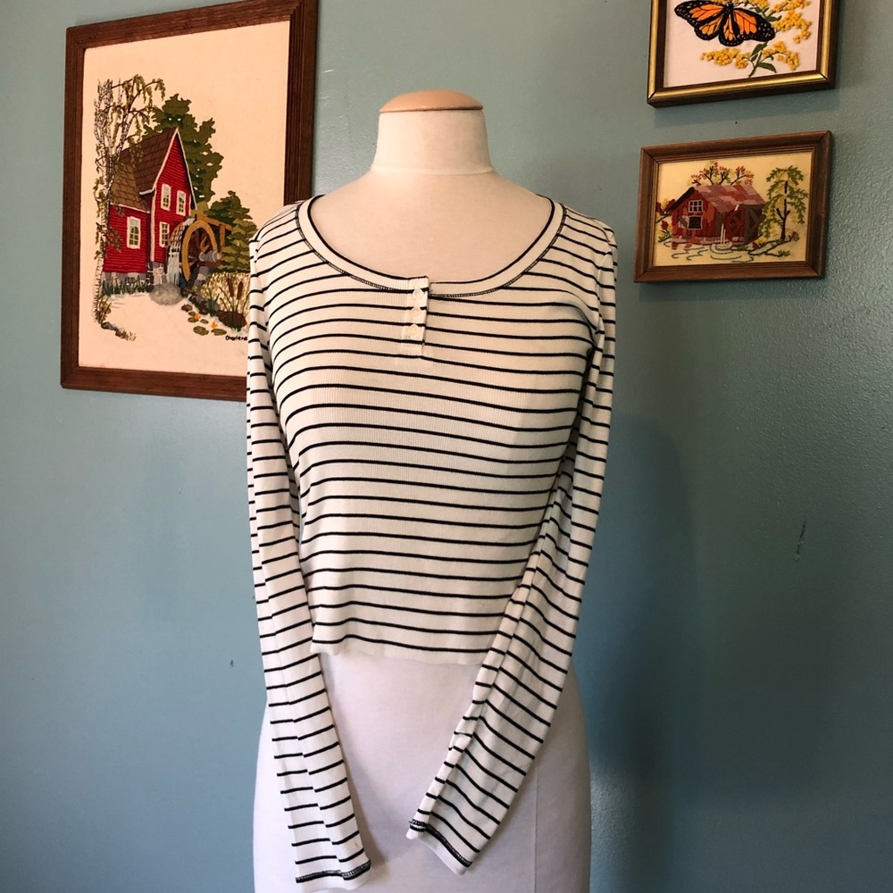 WILD FABLE striped long sleeve top